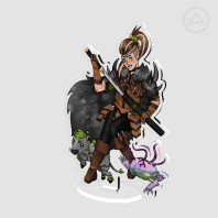 [ OC ] Tìnuviel Gaerys The Warlock - Clear Acrylic Standees