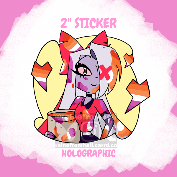 [Holographic Sticker] Vaggie Pride | Hazbin Hotel