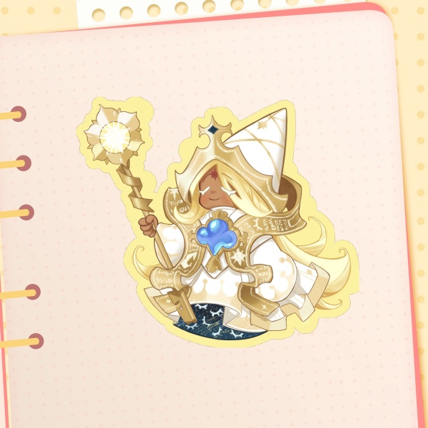 Awakened Pure Vanilla Cookie Colored Edge Die Cut Stickers