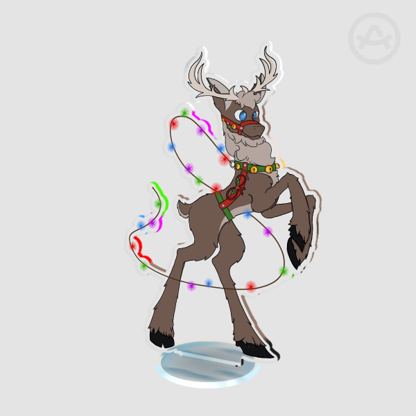 Clear Acrylic Reindeer Standee