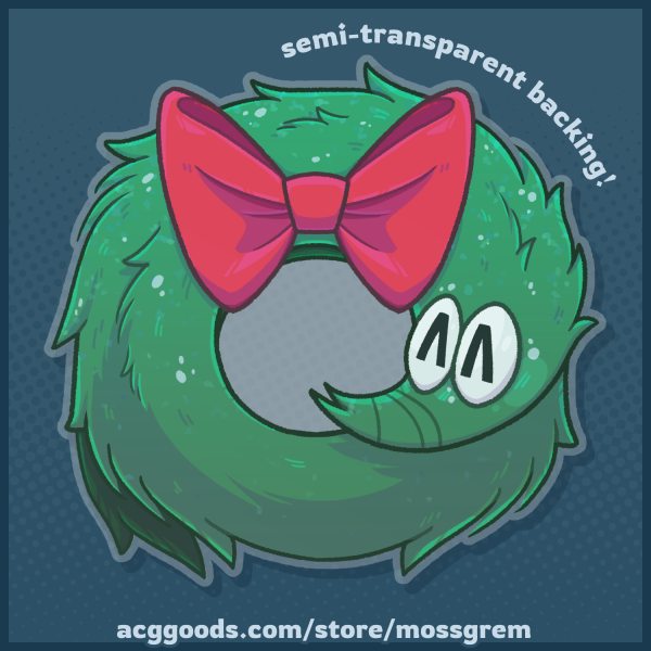 Wreath Worm Clear Vinyl Sticker