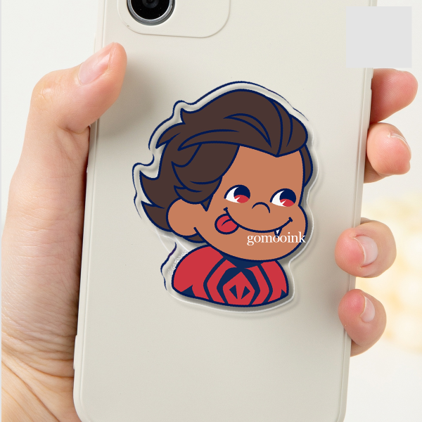 Future Spider Peko-Chan Acrylic Airbag Phone Holder - 1.96"(50mm), Clear