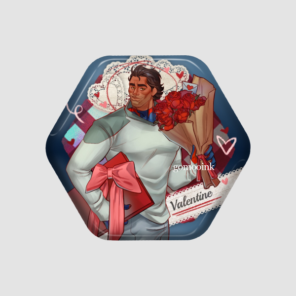 Fan Made Unofficial Future Arachnid Guy VDay Holographic Hexagon Badge