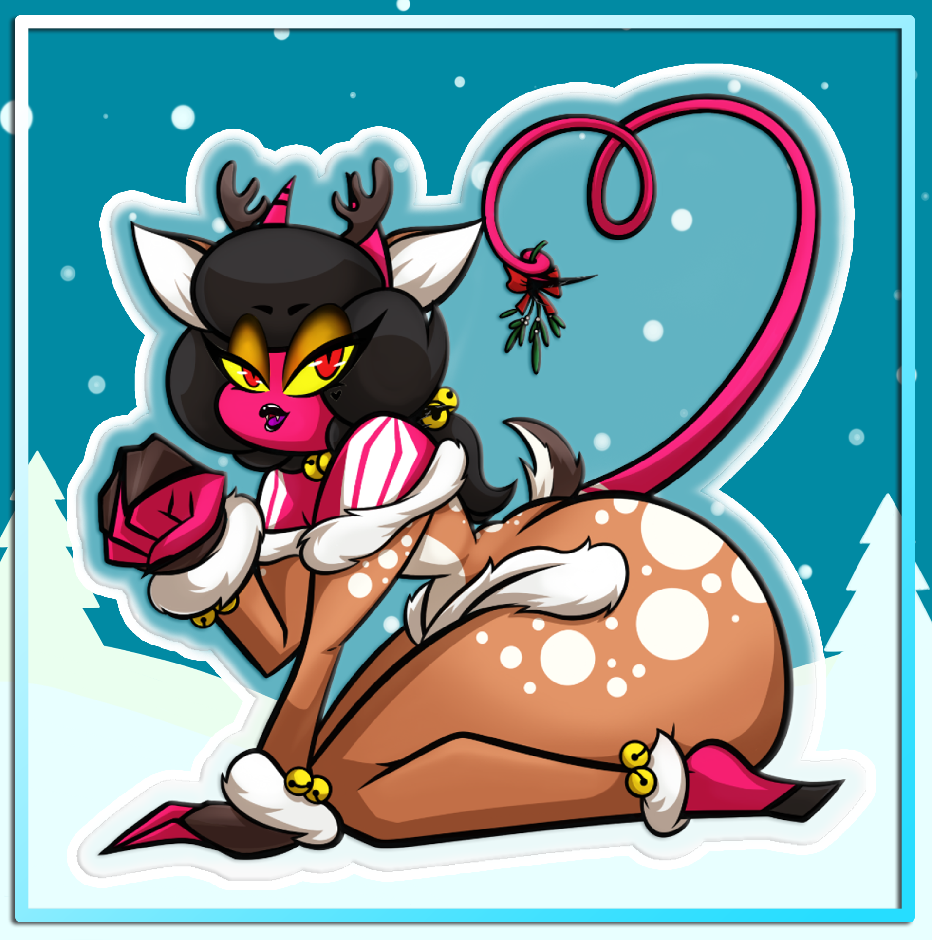 "Come ring my sledge bells" Clear DieCut Sticker