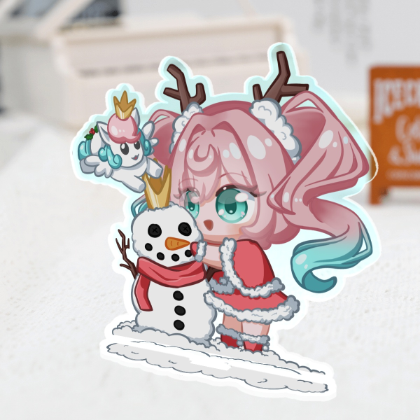 [HSR] Acrylic Standee - Hyacine and Little Ica Christmas