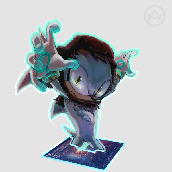 Future Silver Colored Edge Acrylic Standees