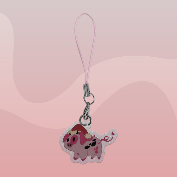 Christmas Fat Nuggets Epoxy Glitter Acrylic Keychain