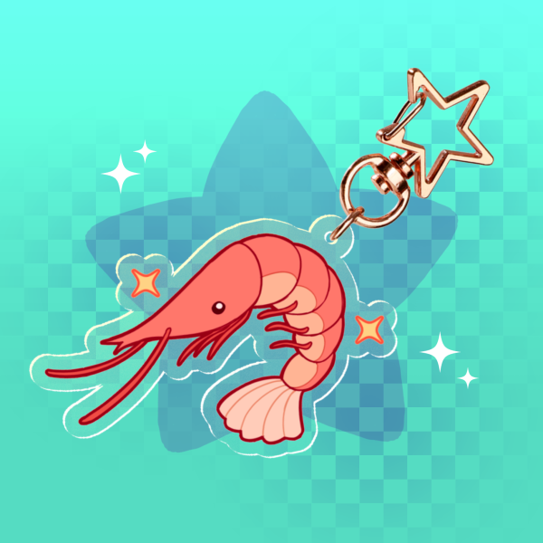 Is that shrimple | Colored Edge Shrimp 6cm Acrylic keychain