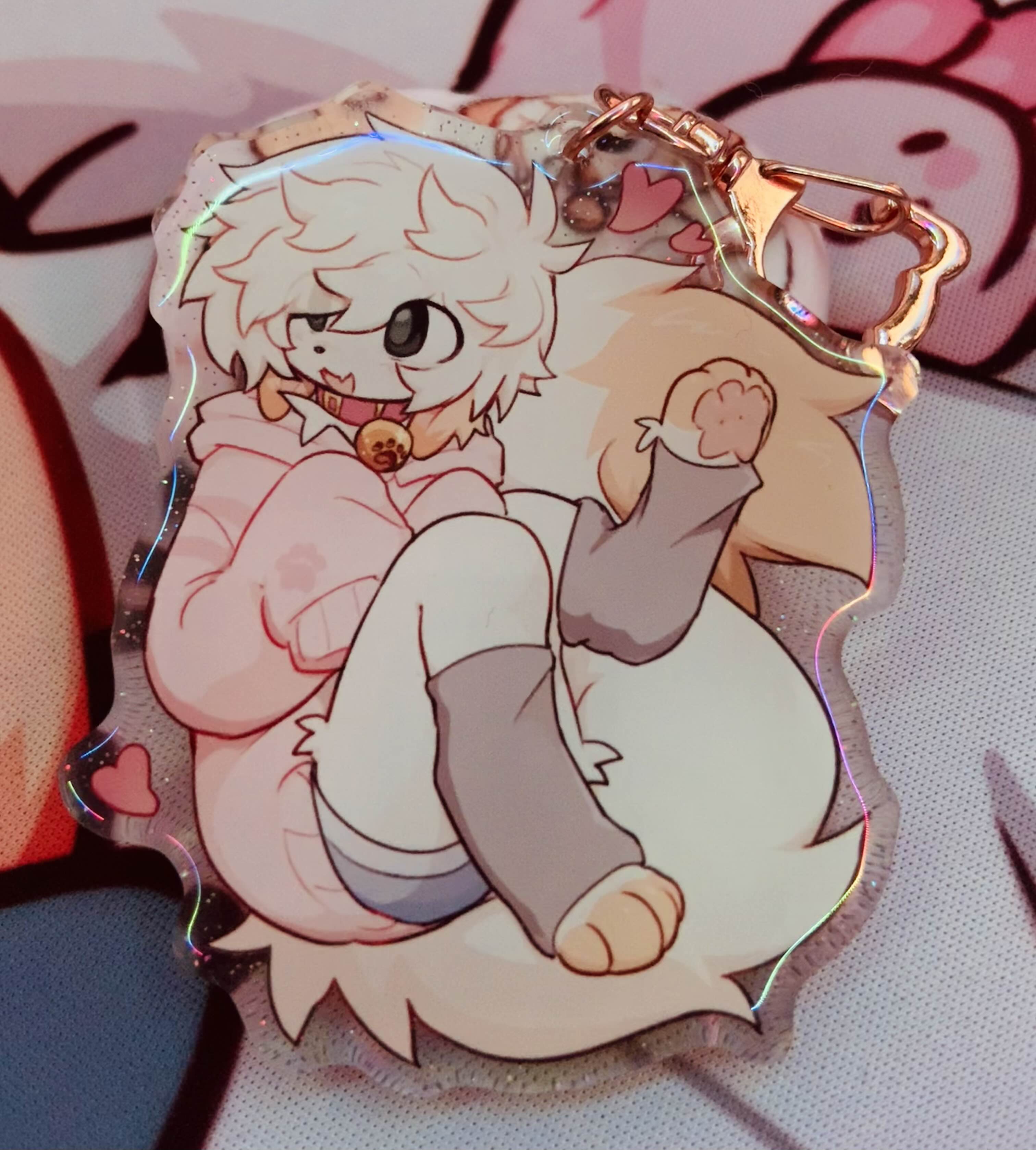 furry music deluxe epoxy glitter acrylic keychain by Wypher - ACGGOODS