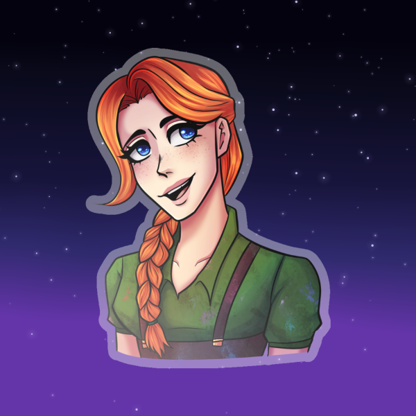Leah - Stardew Valley - Clear Vinyl Die Cut Stickers