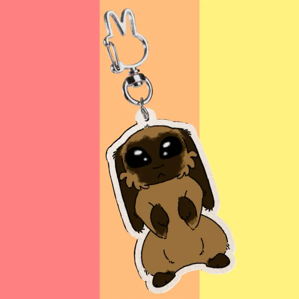 Mocca Bunny Floppy Ears Keychain