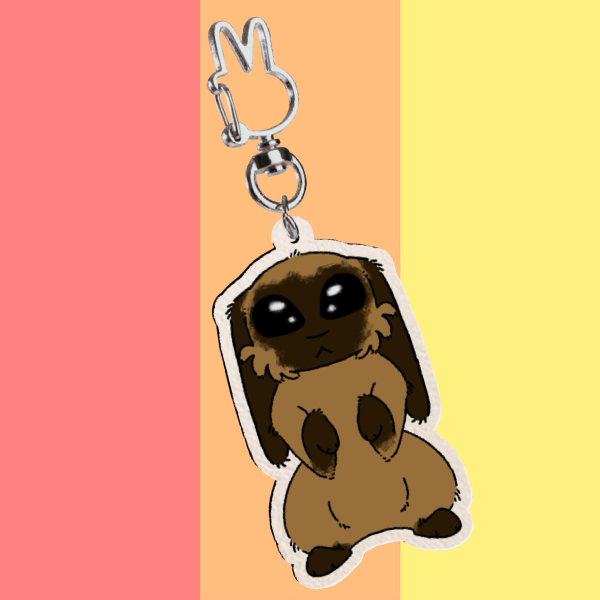 Mocca Bunny Floppy Ears Keychain