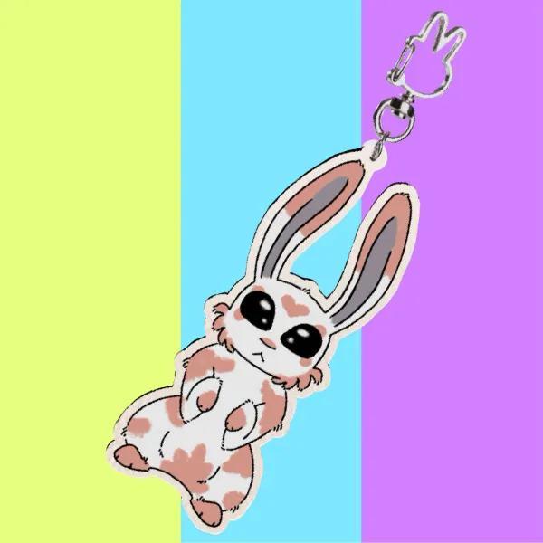 Love Bunny Standing Ears Keychain