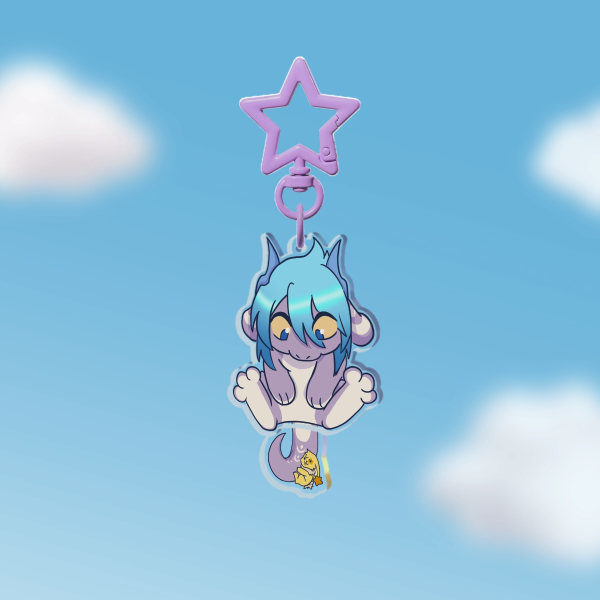 Fruu and Starbunny ATail-wagging keychain