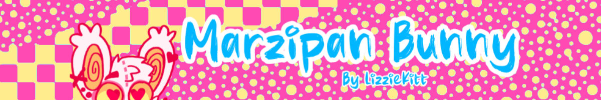 MarzipanBunny -I'm a queer artist from Alabama who really just draws stupid little rabbits and my funny little blorbos all day. 
Expect bright vibrant colors, glitter and furry trash! I greatly enjoy the early 2010s Hot Topic vibe and alot of my designs are inspired by it. So if that's you're energy then you're more then welcomed here! 