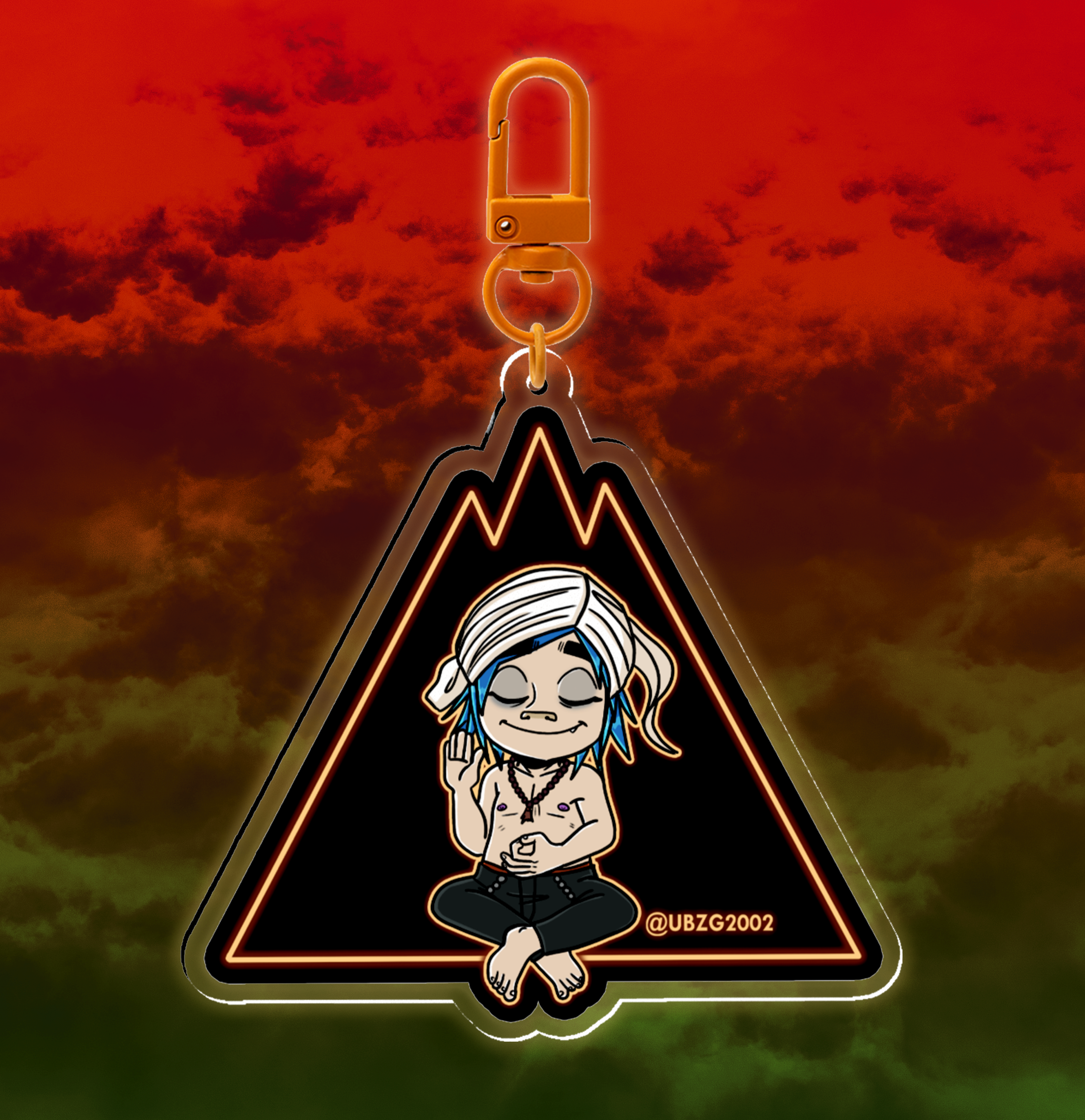 Mountain chibi 2D Clear Acrylic Keychain