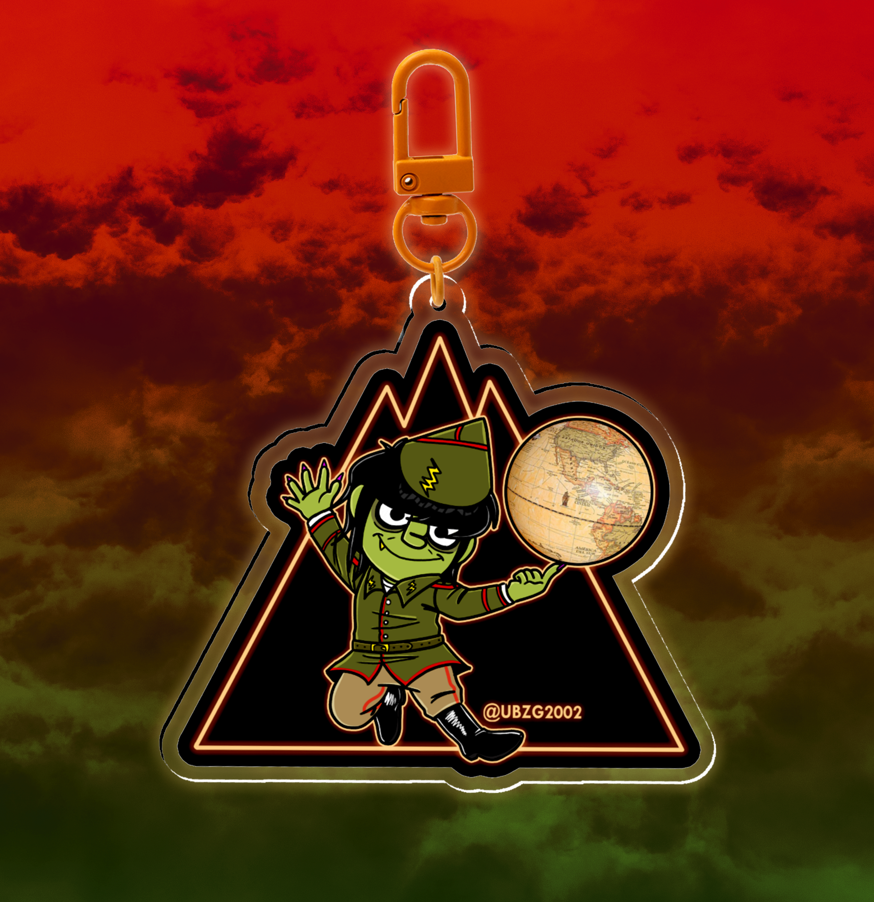 Mountain chibi Murdoc Clear Acrylic Keychain