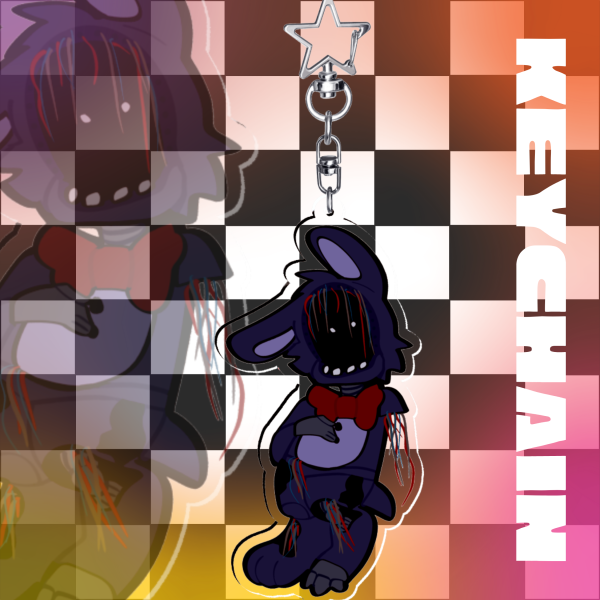 withered bonnie keychain