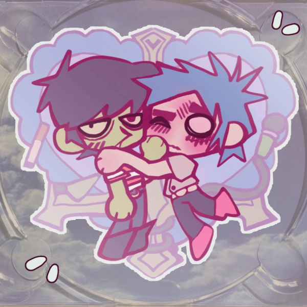 2DOC/ gorillaz clear sticker