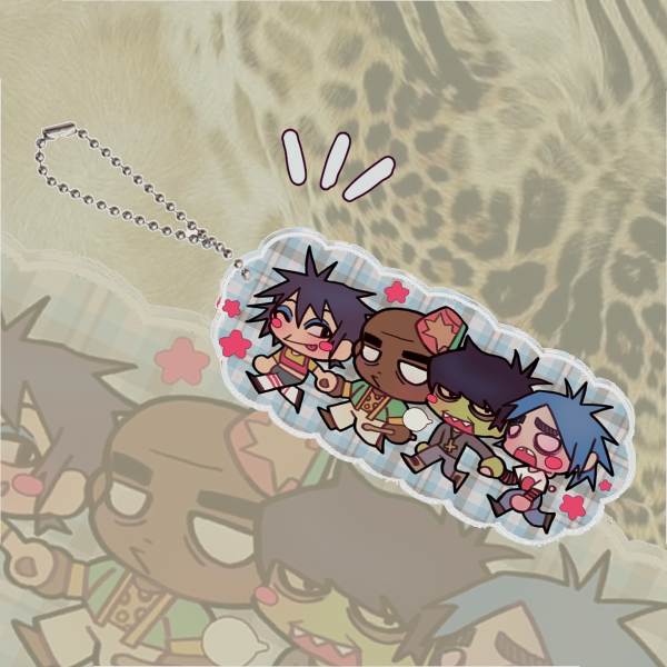 GORILLAZ clear acrylic keychain