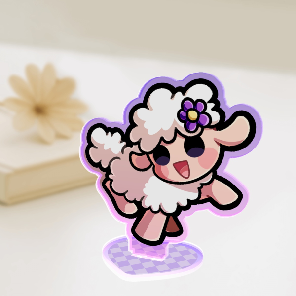Pluff the Sheep - Colored Edge Acrylic Standee