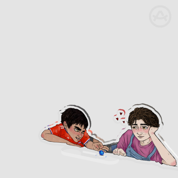 Jayvik (Jayce and Viktor from Arcane) as children playing - Clear Acrylic Standee