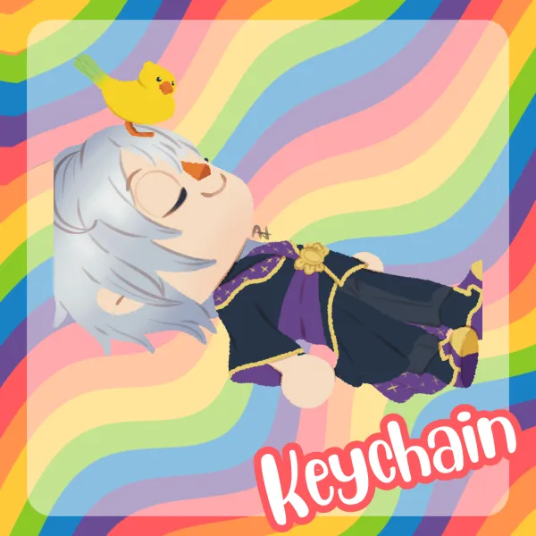 Silver Vanrouge Twst Clear Acrylic Keychains