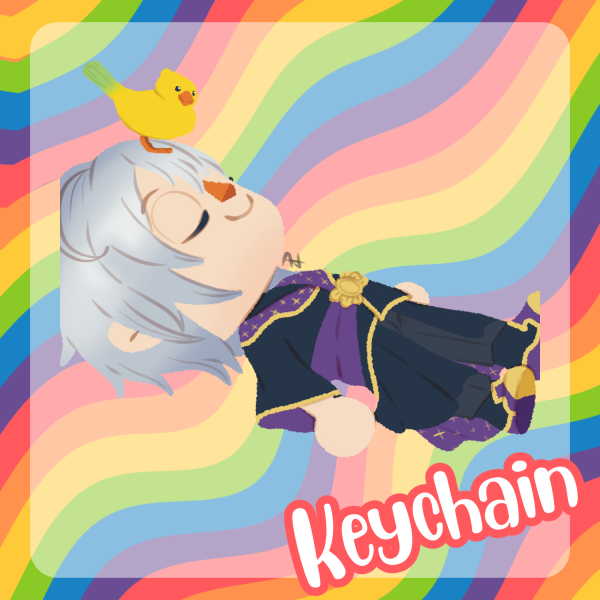 Silver Vanrouge Twst Clear Acrylic Keychains