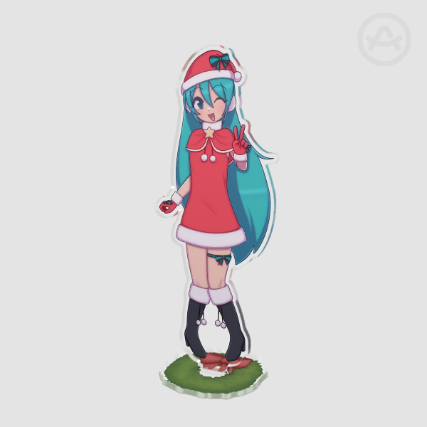 Hatsune Miku Christmas Clear Acrylic Standees