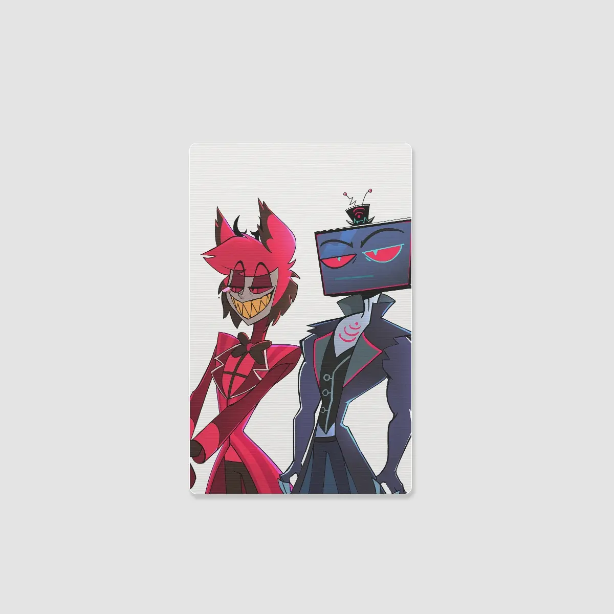 Radio static Alastor Vox Side eye Lenticular Card || 54x85mm