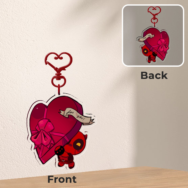 Deadpool Chocolate Box Clear Acrylic Keychain