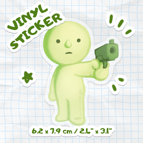 Smiski Gun - Vinyl Sticker