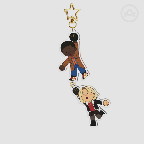 15th Doctor + Ruby Linked Acrylic Keychain