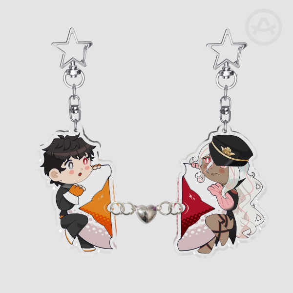 Ryuki & Tama magnetic linking keychains [AITSF]