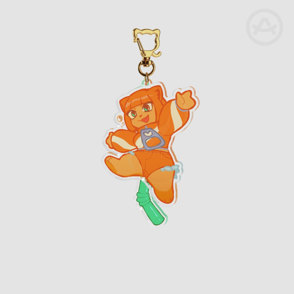 Orange Soda Cat (Pop Tabby) Tail Charm
