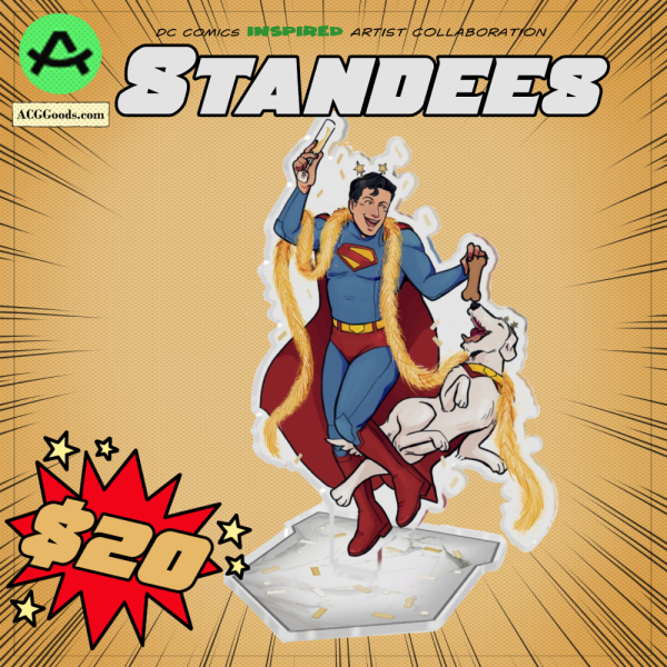 Superman and Krypto NYE Party Standee