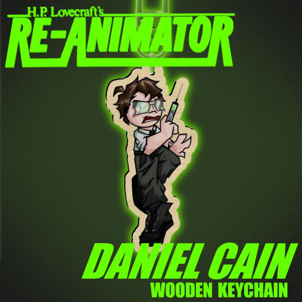 Herbert West Wooden Keychain (Re-Animator)