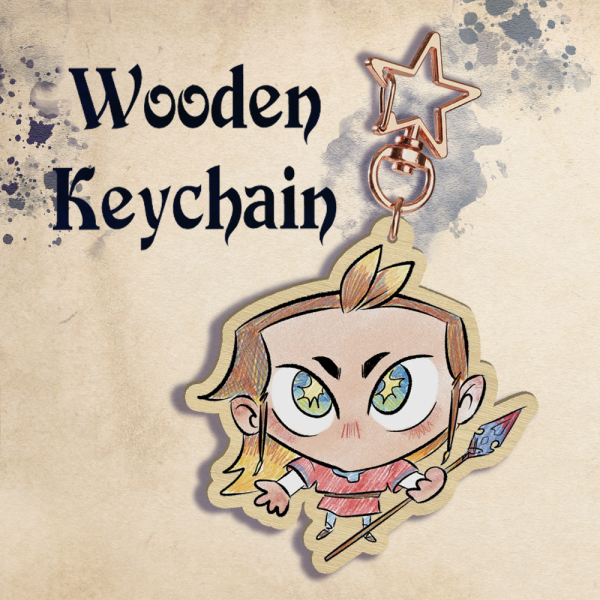 Cú Chulainn Wood keychain