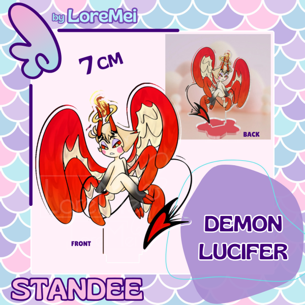 ꒰𑁬°Demon Lucifer°໒꒱ || Acrylic Standee