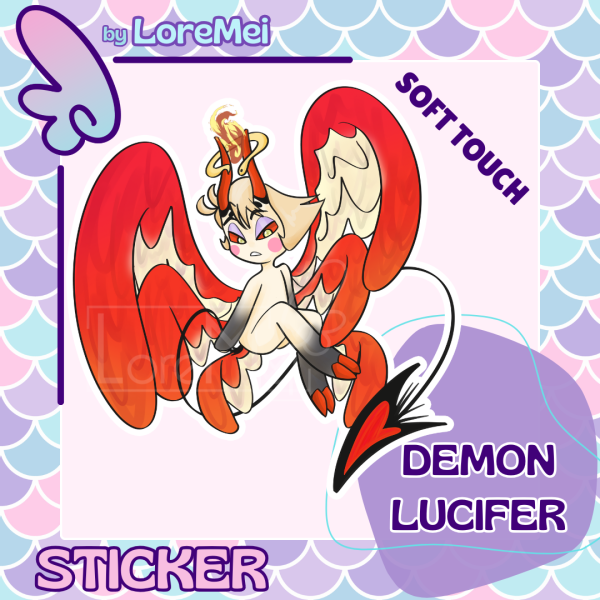 ꒰𑁬°Demon Lucifer°໒꒱ || Soft Touch Sticker