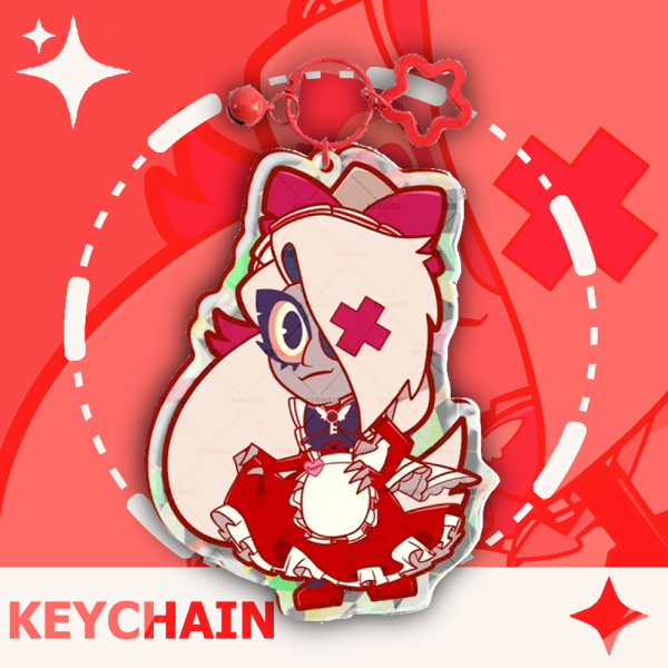 Cafe Vaggie - Broken Glass Acrylic Keychain