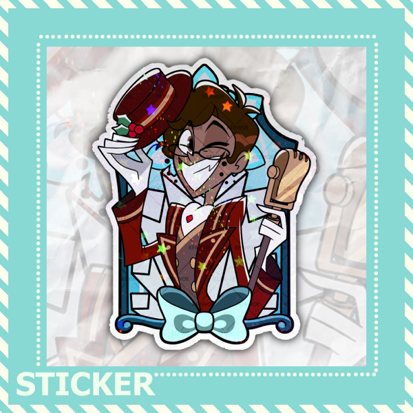 Winter Human Alastor - Die Cut Sticker