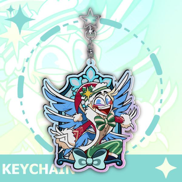 Winter Angel Lucifer - Rainbow Acrylic Keychain