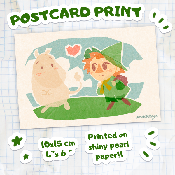 Moomintroll and Snufkin - Postcard Print [Moominvalley]