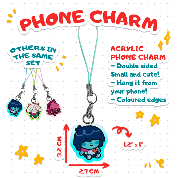 Kris plush - Acrylic Phone Charm [Deltarune]