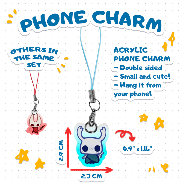 Hollow Knight Chibi - Acrylic Phone Charm [Hollow Knight]