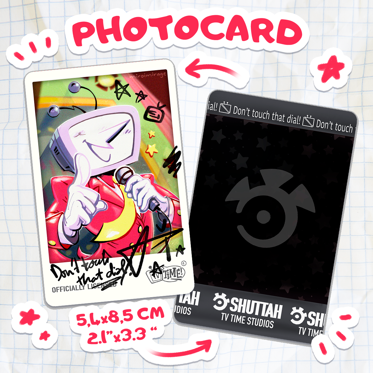 Tenna "Signed" Polaroid Photocard [Deltarune]