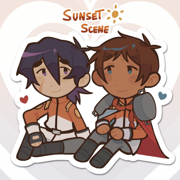 Klance Sunset Scene Sticker! [ Voltron ]