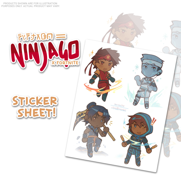 Fortnite Ninja Sticker Sheet! [ NINJAGO ]