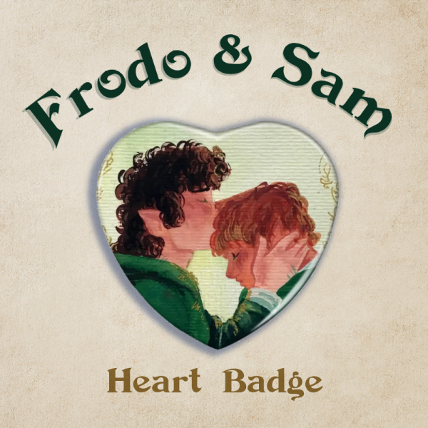 Lord of the Rings Frodo and Sam Heart Badge